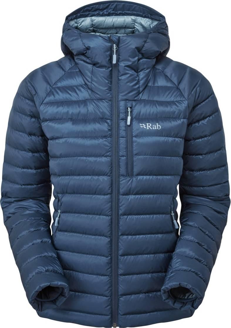 Rab Women's Microlight Pro Jacket i Tempest Blue – dunjacka dam för friluftsliv
