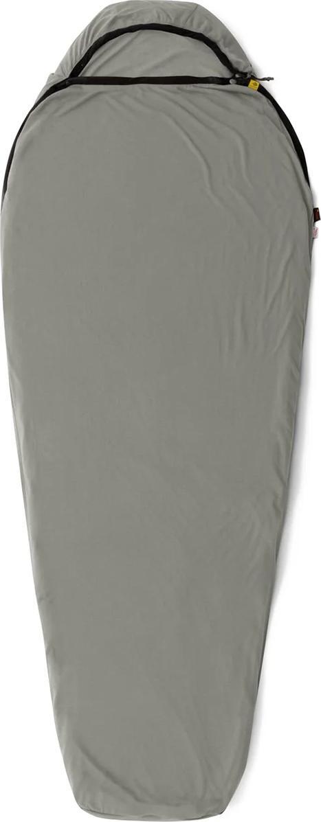 Sea to Summit Reactor Lightweight Liner i grå färg, mumieform, med snörning vid fötterna