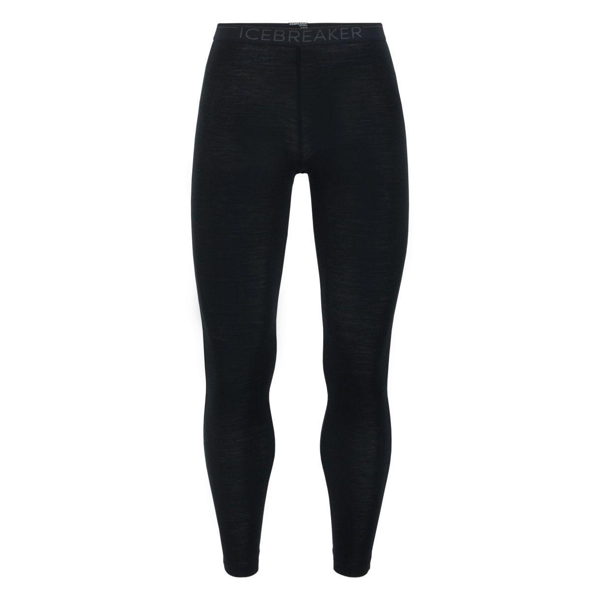 Icebreaker Men's 175 Everyday Leggings i svart – lätt merinoullsbyxa herr för vandring