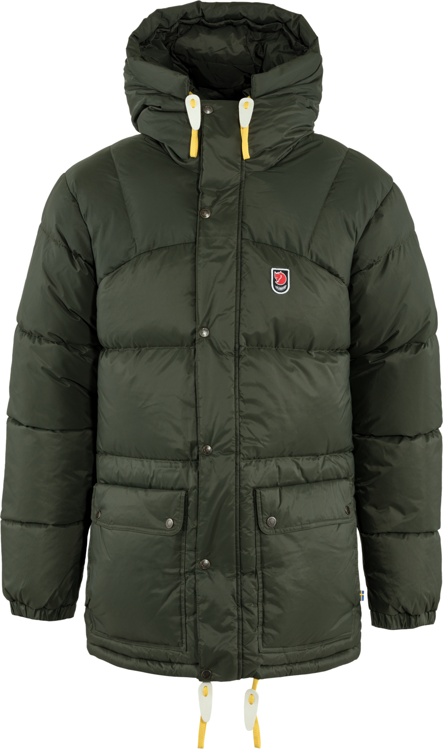 Fjällräven Men's Expedition Down Jacket i Deep Forest – premium vinterjacka för extrema förhållanden