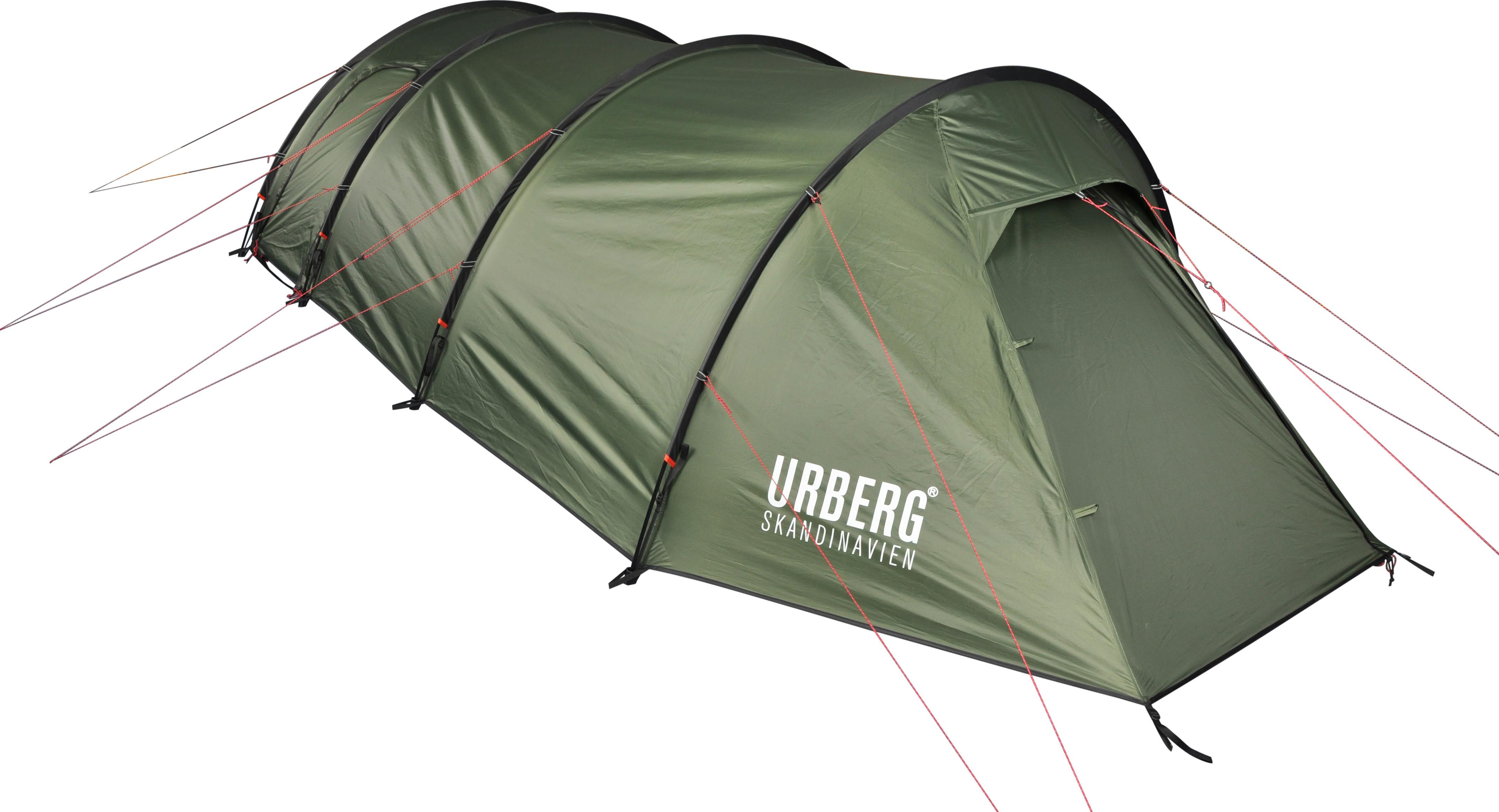 Urberg 4-person trekkingtunneltält G2 i grönt