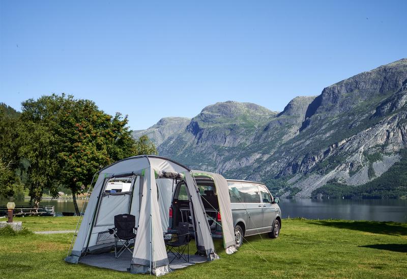 Reimo UniVan II universellt baklucketält grå/lime för husbil och campervan