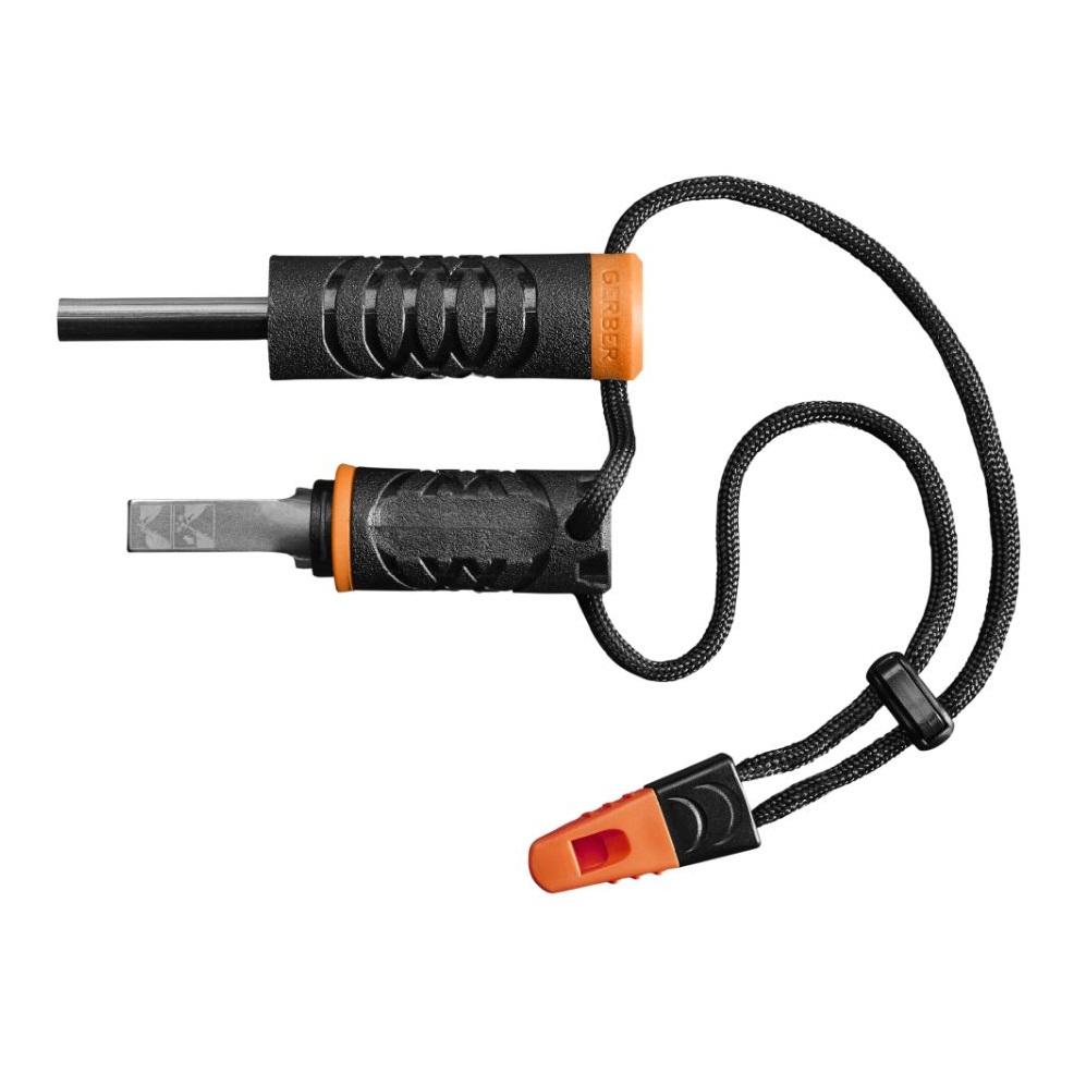 Gerber Fire Starter Black med eldstål, snodd och förvaring för fnöske